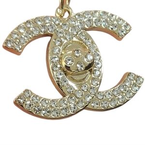Large Chanel Stamped Crystalled Zipper Pull/ Charm Replacement